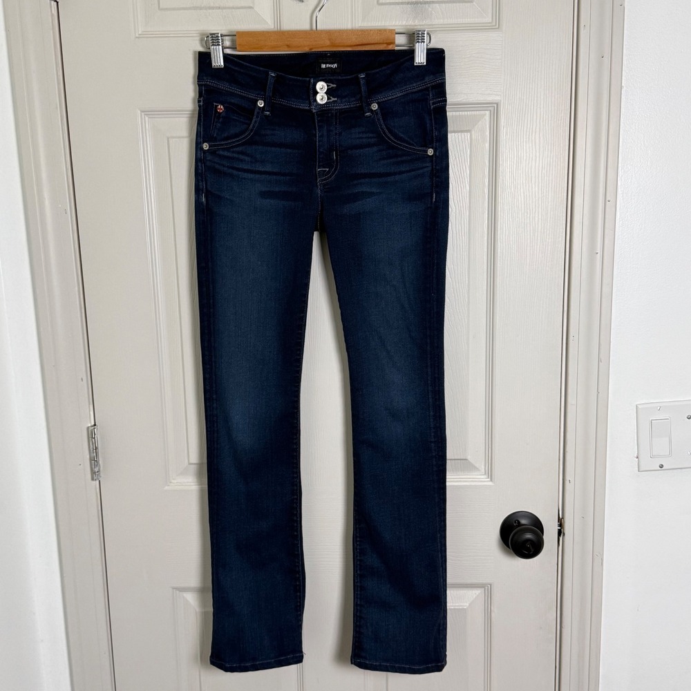 Hudson Beth Baby‎ Boot Jeans Womens 27 Dark Wash Low Rise Flap Pocket Y2K